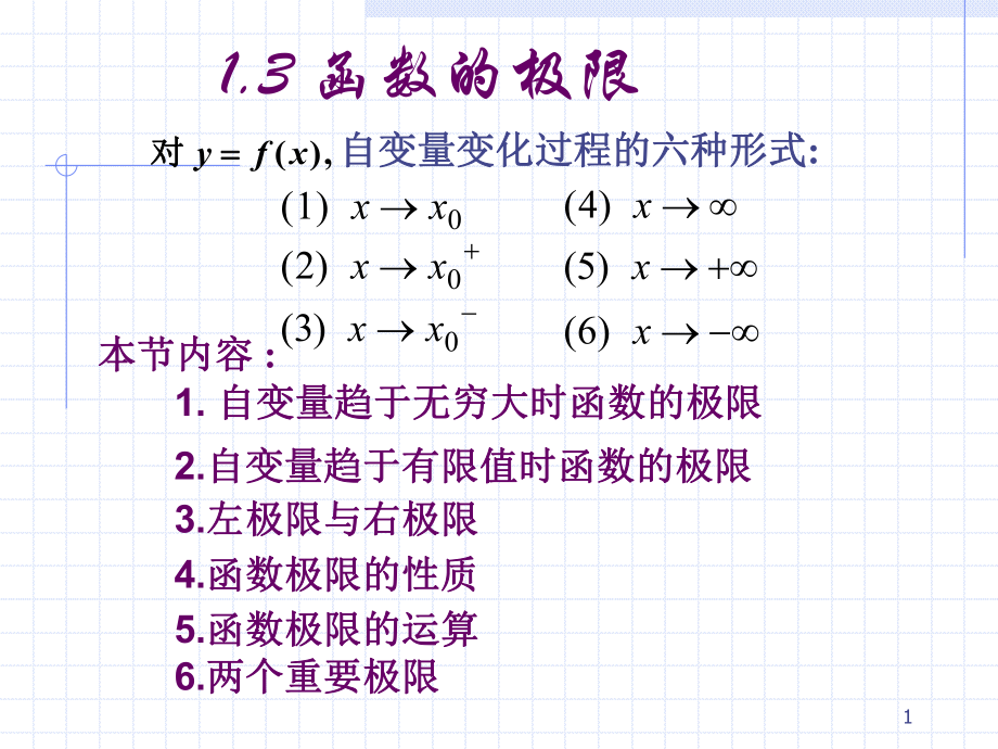 高等数学B：1.3 函数的极限_第1页