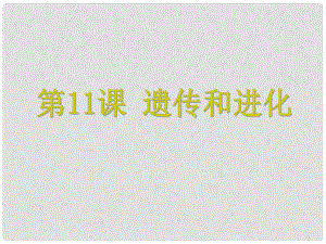 浙江省中考科學(xué) 第11課 遺傳和進(jìn)化復(fù)習(xí)課件