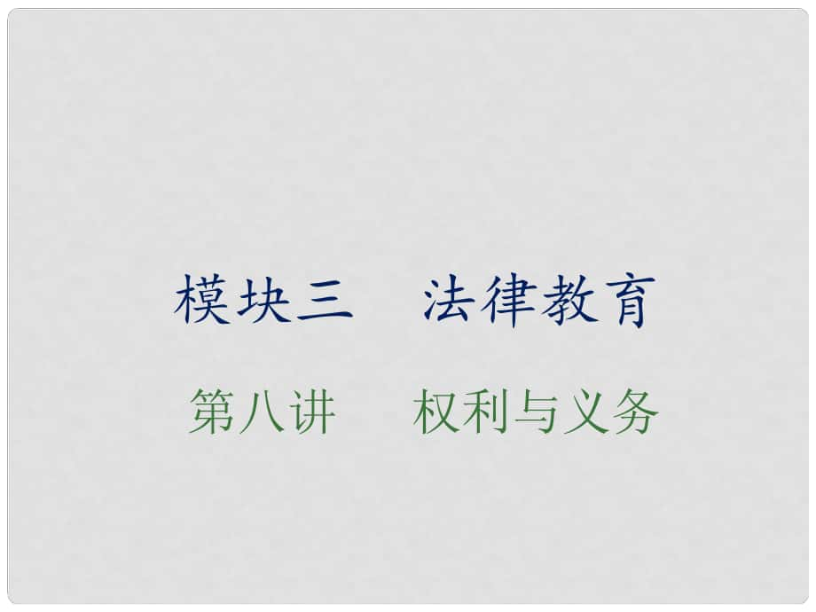 中考政治總復習 第八單元 權(quán)利與義務課件_第1頁