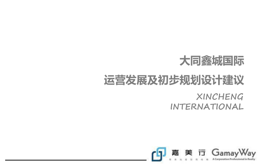 大同鑫城国际暂定名项目运营发展及初步规划设计建议52p_第1页
