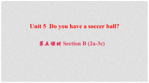 七年級英語上冊 Unit 5 Do you have a soccer ball（第5課時）Section B（2a3c）課件 （新版）人教新目標版