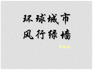 安徽省蚌埠市九年級語文上冊 第六單元 第24課 環(huán)球城市課件 蘇教版