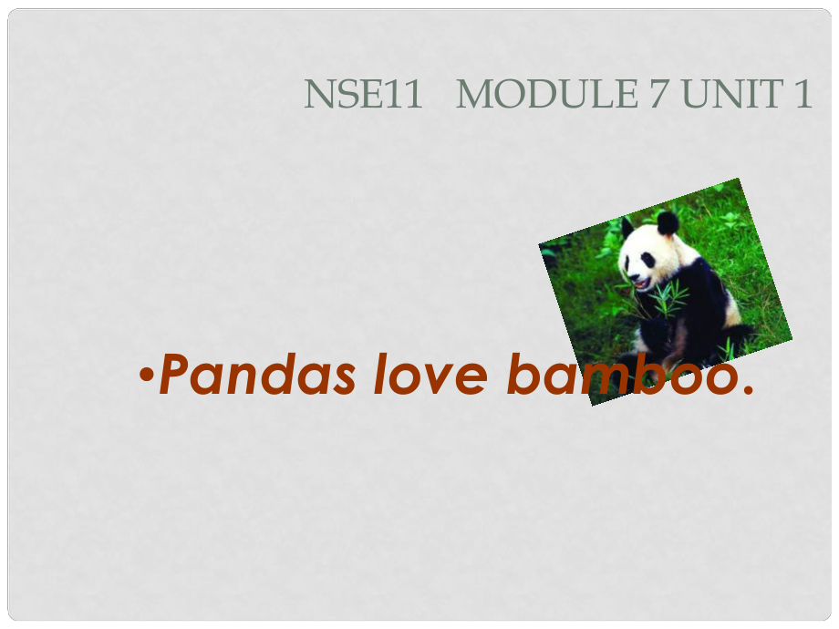 六年級(jí)英語上冊(cè) Unit 1 Pandas love bamboo課件1 外研版（一起）_第1頁