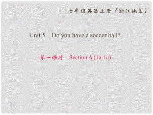 七年級英語上冊 Unit 5 Do you have a soccer ball（第1課時）Section A(1a1c)課件 （新版）人教新目標版