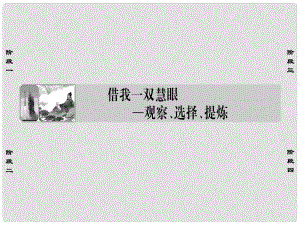 高中語文 借我一雙慧眼觀察、選擇、提煉課件 蘇教版選修《寫作》