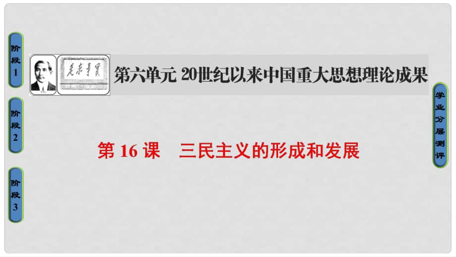 高中歷史 第6單元 20世紀以來中國重大思想理論成果 第16課 三民主義的形成和發(fā)展課件 新人教版必修3_第1頁