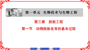 高中生物 第一單元 生物技術與生物工程 第三章 胚胎工程 第1節(jié) 動物胚胎發(fā)育的基本過程課件 中圖版選修3