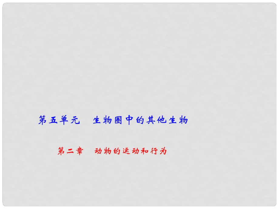 中考生物 第二章 動物的運(yùn)動和行為復(fù)習(xí)課件_第1頁