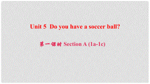 七年級英語上冊 Unit 5 Do you have a soccer ball（第1課時）Section A（1a1c）課件 （新版）人教新目標版