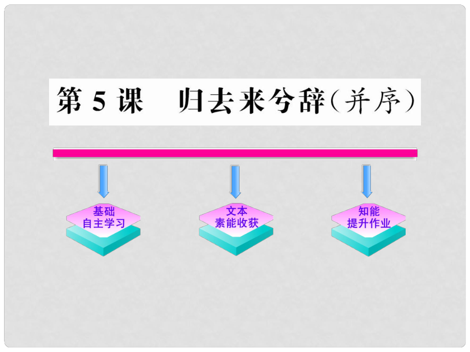 版高中語文 5 歸去來兮辭（并序）課件 魯人教版必修1_第1頁