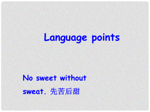 江西省于都縣第三中學(xué)高中英語(yǔ) Unit 5 Nelson Mandela Language Points課件 新人教版必修1