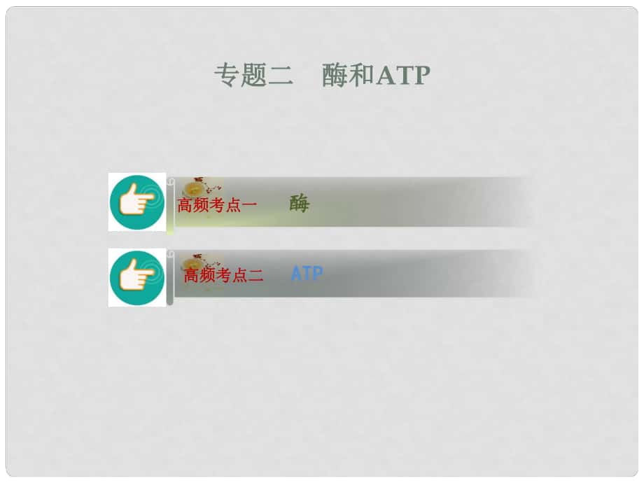 新高考高考生物二輪復(fù)習(xí) 專題2 酶和ATP課件_第1頁