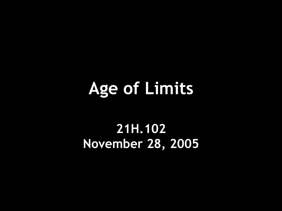 Age of Limits：年龄限制_第1页