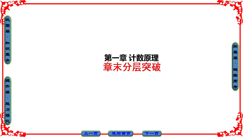 高中數(shù)學(xué) 第一章 計數(shù)原理章末分層突破課件 新人教B版選修23_第1頁