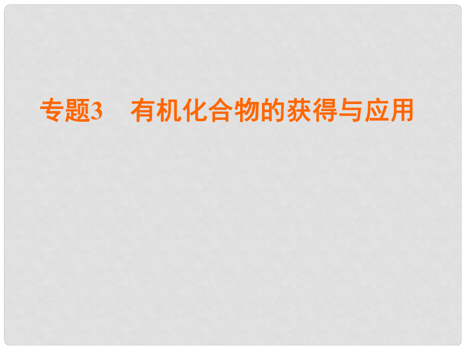 高中化学 专题3 有机化合物的获得与应用 第3单元 人工合成有机化合物课件 苏教版必修2_第1页