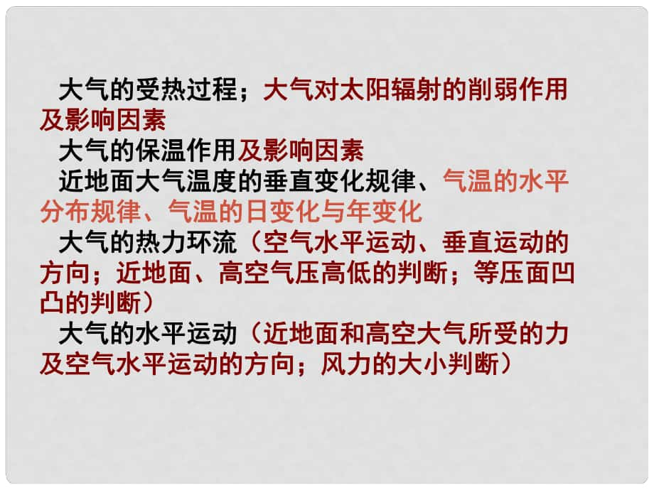 四川省成都市高考地理一輪復(fù)習(xí) 大氣的受熱過程課件_第1頁