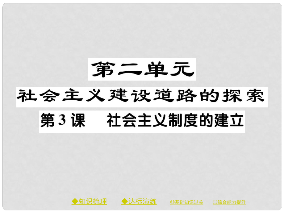 八年級歷史下冊 第三課 社會主義制度的建立課件 川教版_第1頁