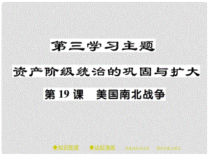 九年級(jí)歷史上冊(cè) 世界近代史(上)第三學(xué)習(xí)主題 資產(chǎn)階級(jí)統(tǒng)治的鞏固與擴(kuò)大 第19課 美國(guó)南北戰(zhàn)爭(zhēng)課件 川教版