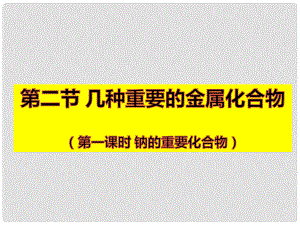 高中化學(xué) 第3章 金屬及其化合物 第2節(jié) 幾種重要的金屬化合物（第3課時(shí)）課件 新人教版必修1