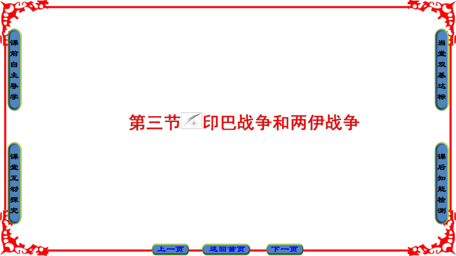 高中歷史 第5章 連綿不斷的局部戰(zhàn)爭(zhēng) 第3節(jié) 印巴戰(zhàn)爭(zhēng)和兩伊戰(zhàn)爭(zhēng)課件 北師大版選修3_第1頁(yè)