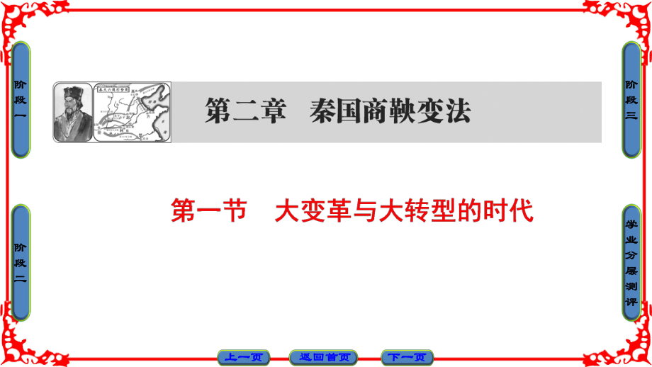 高中歷史 第二章 秦國商鞅變法 1 大變革與大轉(zhuǎn)型的時代課件 北師大版選修1_第1頁