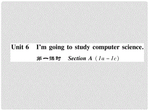 八年級英語上冊 Unit 6 I'm going to study computer science（第1課時）Section A（1a1c）同步作業(yè)課件 （新版）人教新目標版