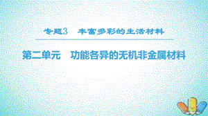 化学 专题3 丰富多彩的生活材料 第2单元 功能各异的无机非金属材料 苏教版选修1