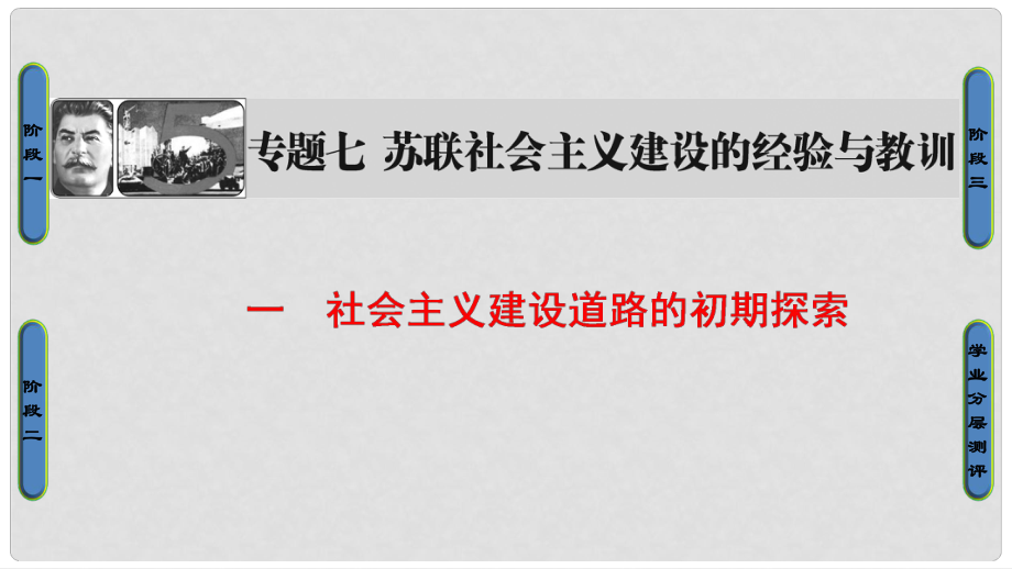 高中歷史 專題7 蘇聯(lián)社會(huì)主義建設(shè)的經(jīng)驗(yàn)與教訓(xùn) 1 社會(huì)主義建設(shè)道路的初期探索課件 人民版必修2_第1頁(yè)