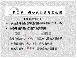 高中生物 第6章 生態(tài)系統(tǒng)及其穩(wěn)定性 第2節(jié) 保護我們共同的家園課件 新人教版必修3