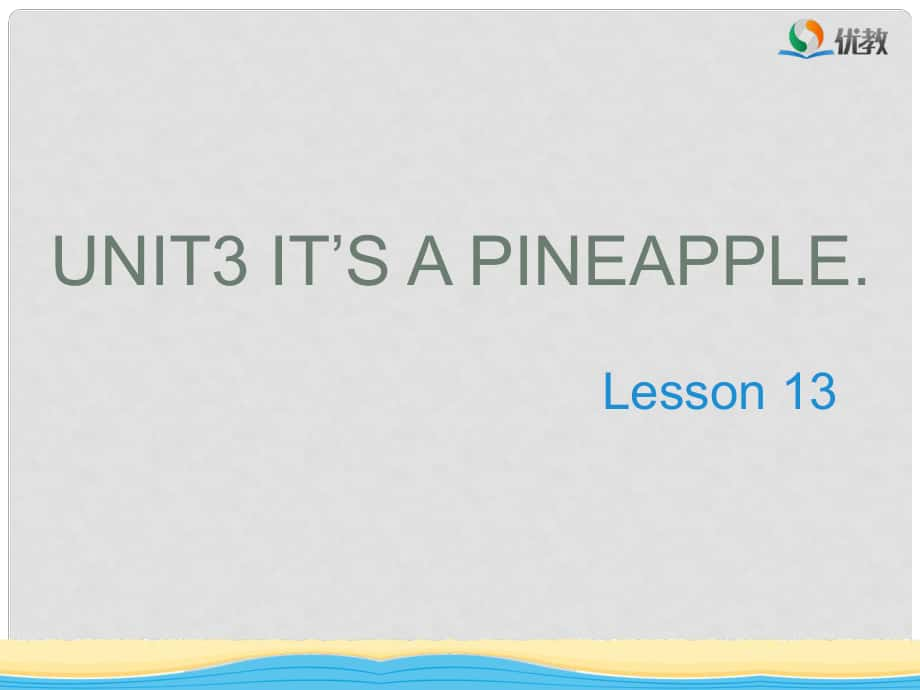 四年级英语上册 Unit 3 It’s a pineapple（Lesson 13）教学课件 人教精通版_第1页