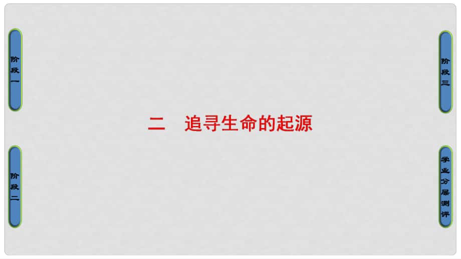 高中历史 专题7 近代以来科学技术的辉煌 2 追寻生命的起源课件 人民版必修3_第1页