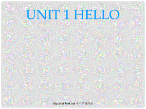 三年級英語上冊 Unit 1 Hello!課件 陜旅版