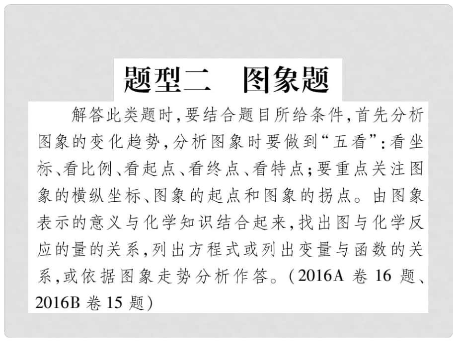 中考化學總復習 第2部分 重點題型突破 題型二 圖像題課件_第1頁