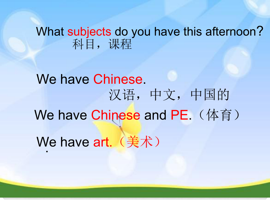 四年級(jí)英語(yǔ)上冊(cè) Unit 1 Lesson 2 What’s your favourite subjects課件2 魯科版_第1頁(yè)