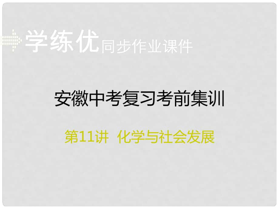 安徽省中考化学考前集训复习 第11讲 化学与社会发展习题课件 新人教版_第1页