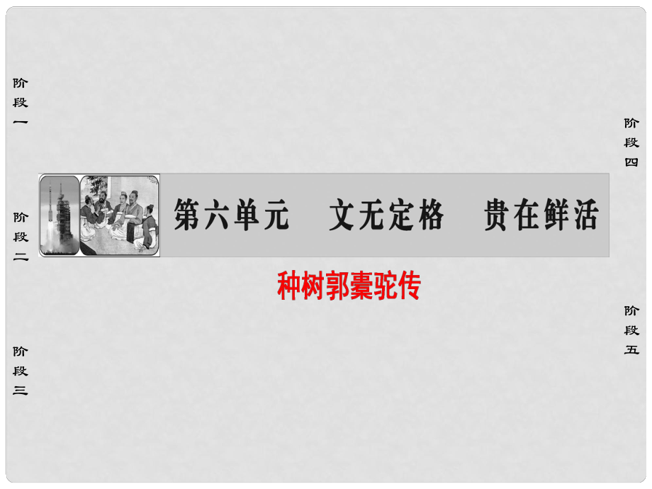 高中語文 第6單元 文無定格 貴在鮮活 24 種樹郭橐駝傳課件 新人教版選修《中國古代詩歌散文欣賞》_第1頁