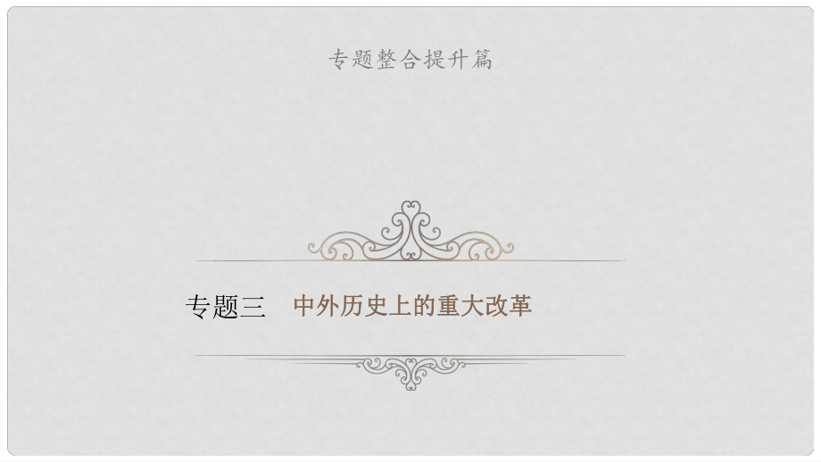 安徽省中考歷史總復(fù)習(xí) 專題3 中外歷史上的重大改革課件_第1頁