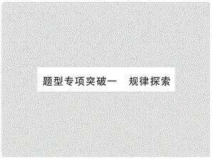 湖南省中考數(shù)學(xué) 第二輪 熱點(diǎn)題型突破 題型專項(xiàng)突破（一）規(guī)律探索課后提升課件
