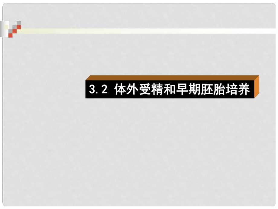 高中生物 專題3 第2節(jié) 體外受精和早期胚胎培養(yǎng)課件 新人教版選修3_第1頁