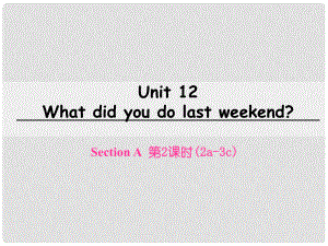 七年級英語下冊 Unit 12 What did you do last weekend（第2課時）Section A（2a3c）課件 （新版）人教新目標(biāo)版