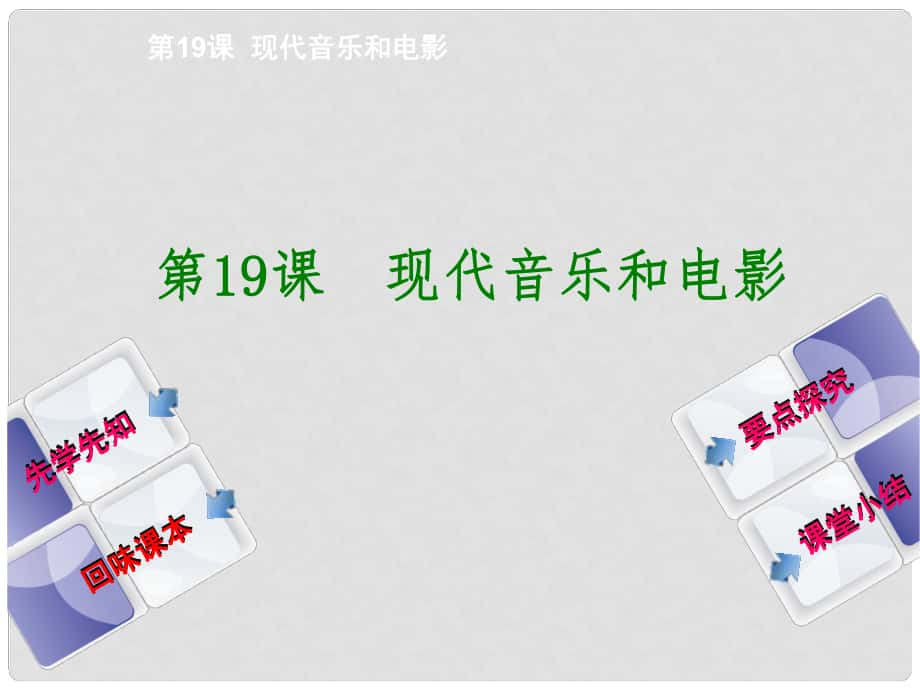 九年級歷史下冊 第8單元 第19課 現(xiàn)代音樂和電影課件 新人教版_第1頁