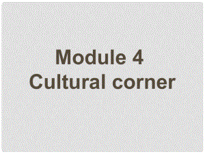 高中英語 Module 4 A Social SurveyMy Neighbourhood Cultural Corner課件2 外研版必修1