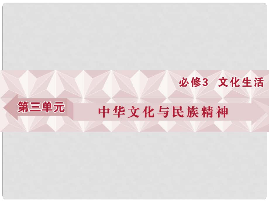 優(yōu)化方案高考政治總復(fù)習(xí) 第三單元 第六課 我們的中華文化課件（必修3）_第1頁(yè)