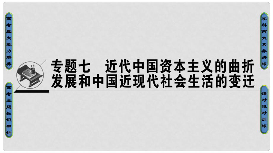 高考?xì)v史一輪復(fù)習(xí) 專題7 近代中國資本主義的曲折發(fā)展和中國近現(xiàn)代社會生活的變遷 第14講 近代中國民族工業(yè)的興起與民國時(shí)期民族工業(yè)的曲折發(fā)展課件 人民版_第1頁