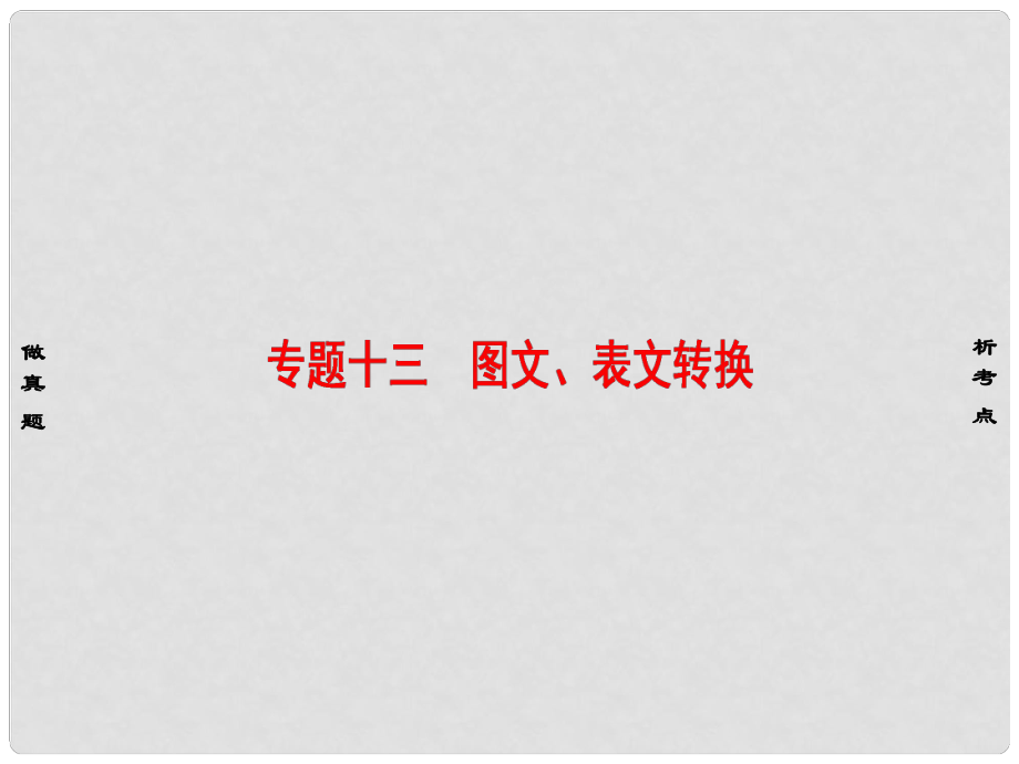 高考語文大一輪復習 第3部分 語言文字運用 專題13 圖文、表文轉(zhuǎn)換 考點1 圖文轉(zhuǎn)換課件_第1頁