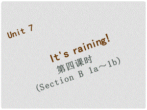 七年級(jí)英語(yǔ)下冊(cè) Unit 7 It’s raining（第4課時(shí)）Section B（1a1e）習(xí)題課件 （新版）人教新目標(biāo)版