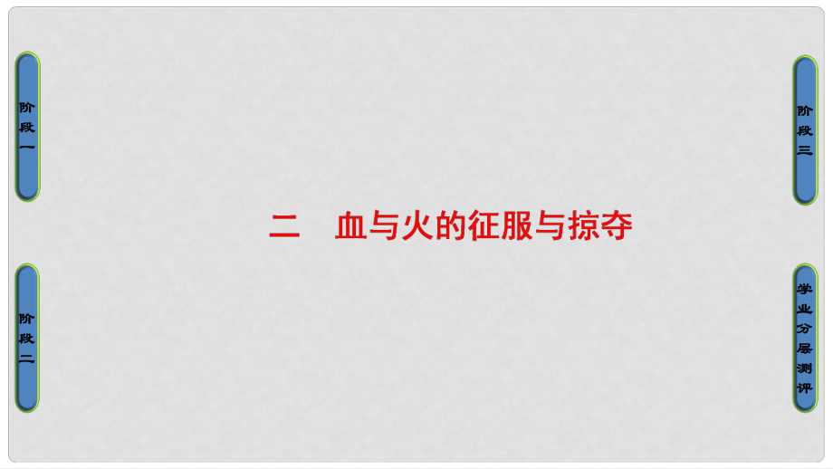 高中歷史 專題5 走向世界的資本主義市場 2 血與火的征服與掠奪課件 人民版必修2_第1頁