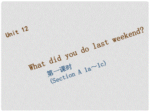 七年級英語下冊 Unit 12 What did you do last weekend（第1課時(shí)）Section A（1a1c）習(xí)題課件 （新版）人教新目標(biāo)版