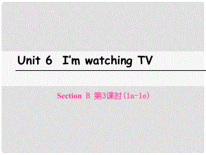 七年級英語下冊 Unit 6 I’m watching TV（第3課時）Section B（1a1e）課件 （新版）人教新目標(biāo)版