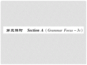 八年級英語上冊 Unit 1 Where did you go on vacation（第3課時）Section A（Grammar Focus3c）同步作業(yè)課件 （新版）人教新目標版